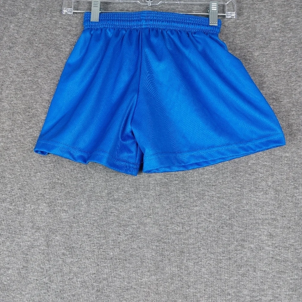ZEENI YOUTH BRIGHT BLUE ATHLETIC DRAWSTRING PULLON SHORTS SZ XS SOCCER GYM PLAY